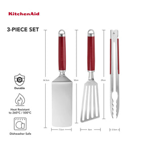 KitchenAid 3 Piece Red Grilling Set