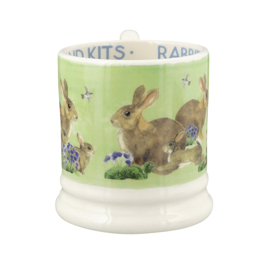 Emma Bridgewater Rabbits & Kits Green Half Pint Mug