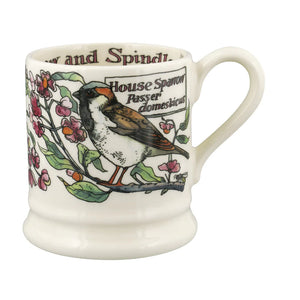 Emma Bridgewater Birds In The Hedgerow Spindle & House Sparrow Half Pint Mug