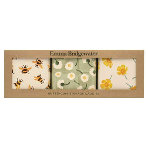 Emma Bridgewater Buttercup Set 3 Square Caddies