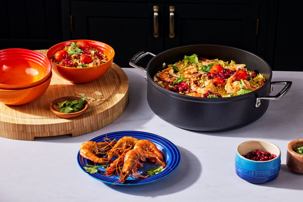 Le Creuset's Spicy Persian Prawn Pilaf