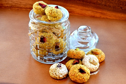 Pistachio & Rose Biscuits Recipe