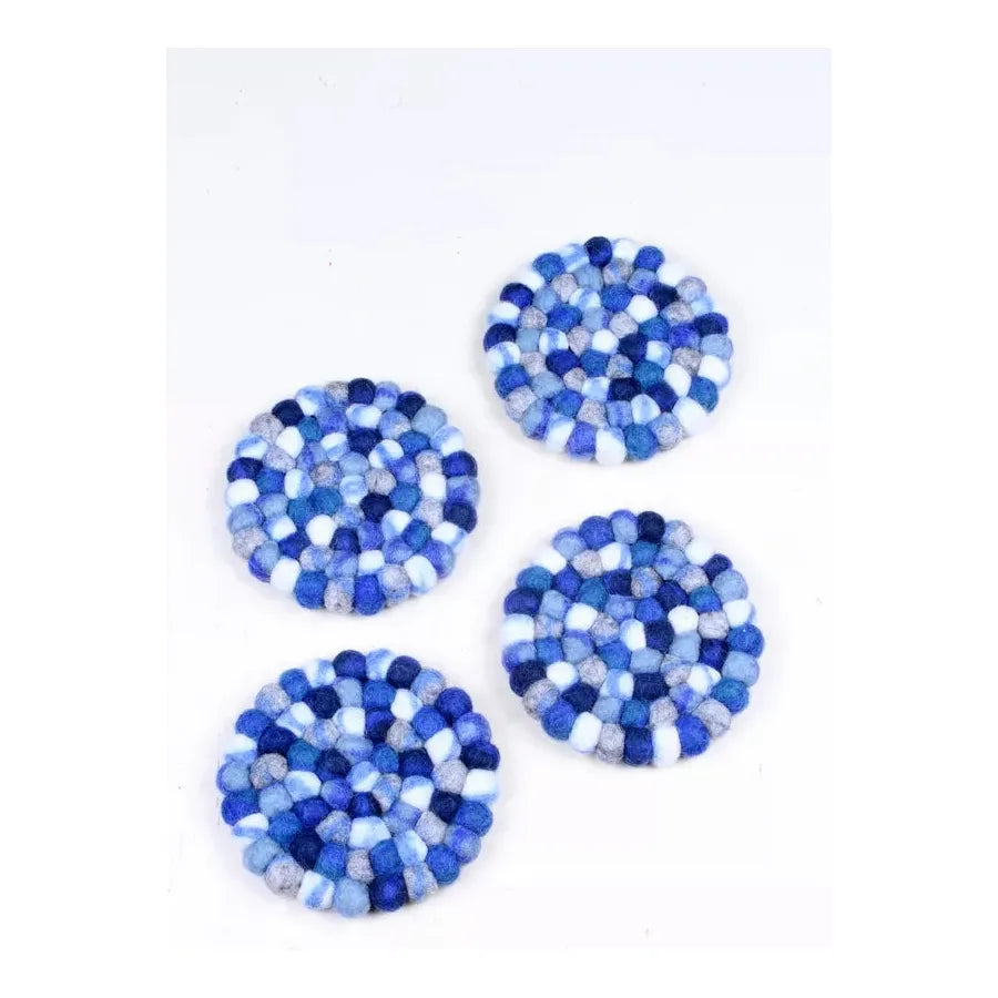 Pachamama Finisterre Set of Blue Coasters