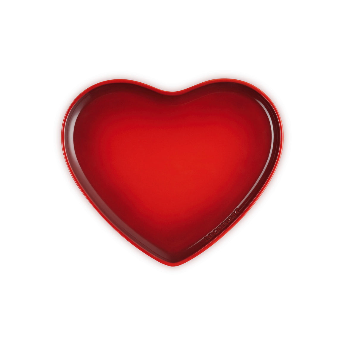 Le Creuset Stoneware Heart Serving Platter 32cm Cerise
