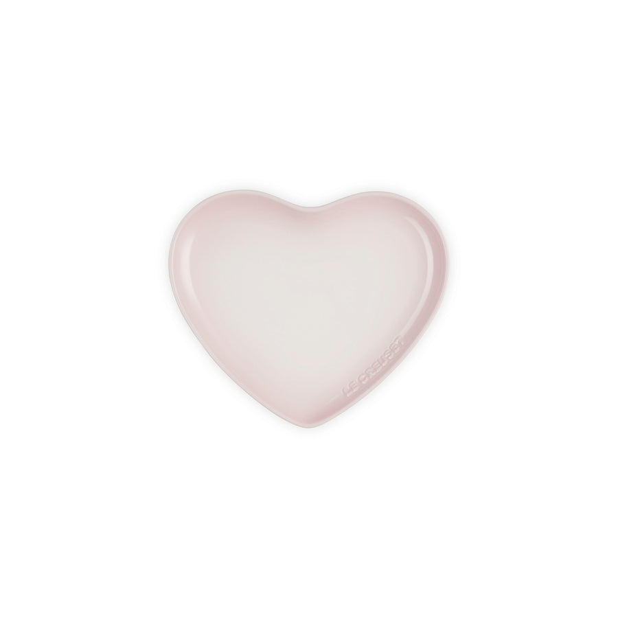 Le Creuset Stoneware Heart Plate 23cm Shell Pink