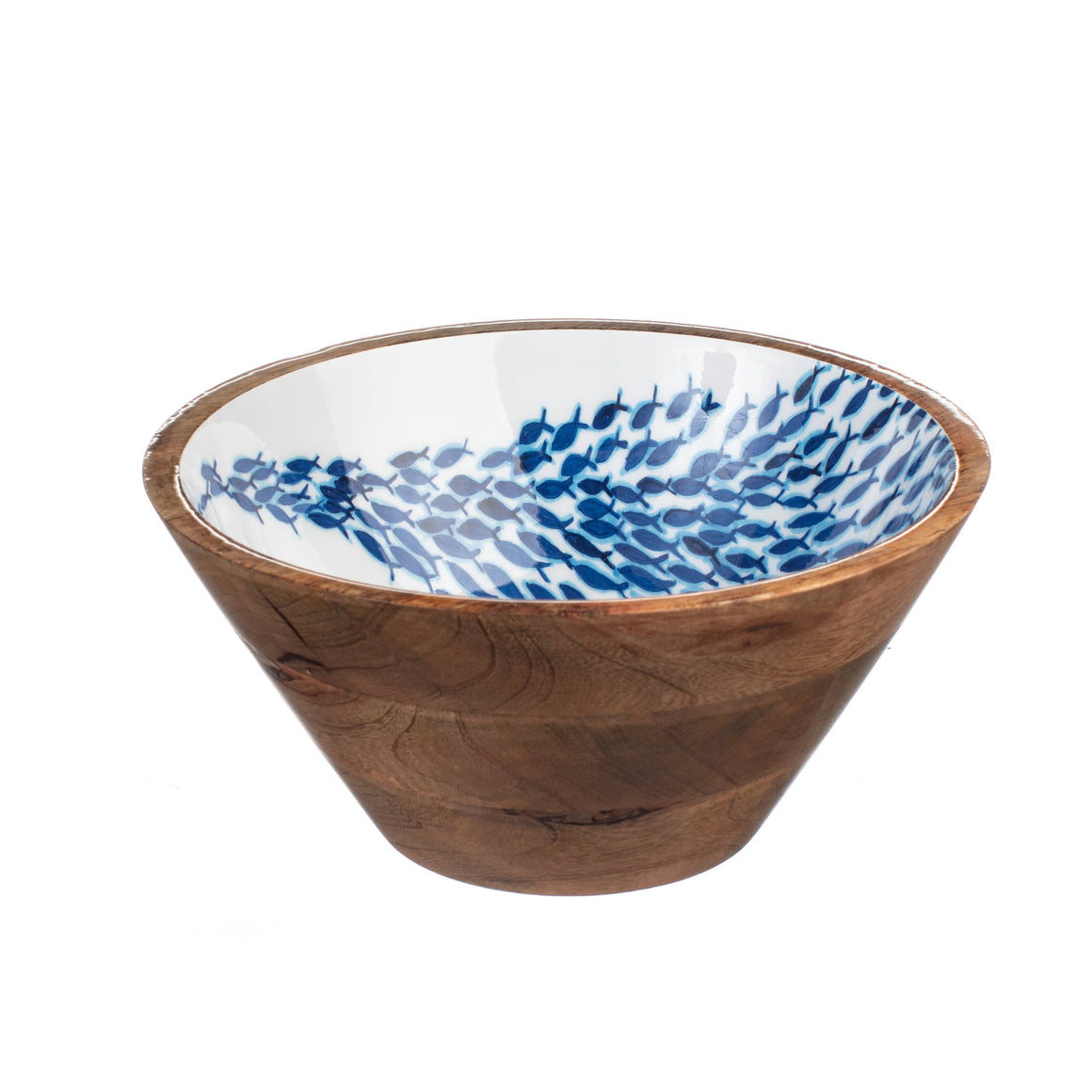 Shoeless Joe Fish Shoal 25cm Wooden Bowl