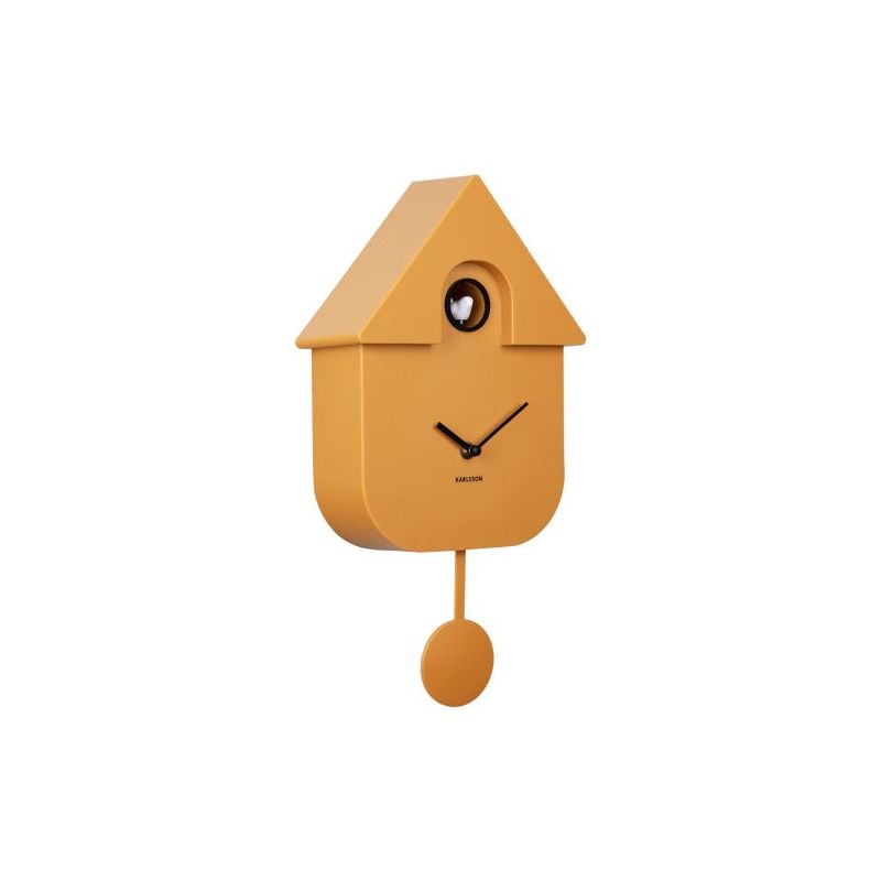 Karlsson Modern Cuckoo Ochre Yellow Wall Clock