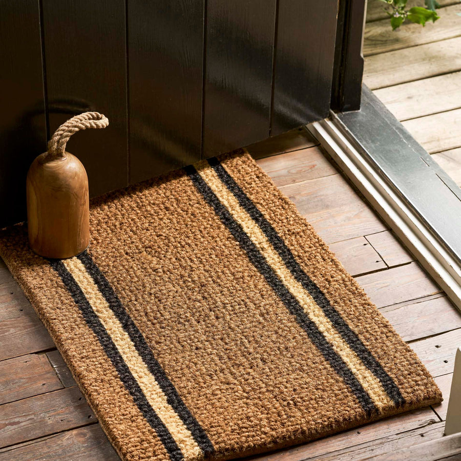 Garden Trading Hatford Stripe Antique Brown Large Door Mat