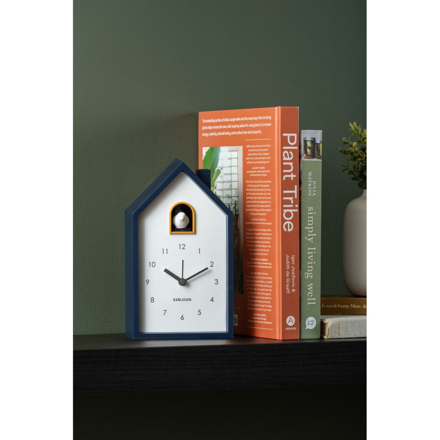 Karlsson Modern Cuckoo Dark Blue Alarm Clock