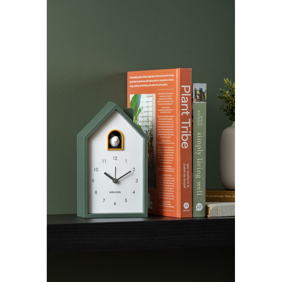 Karlsson Modern Cuckoo Jungle Green Alarm Clock