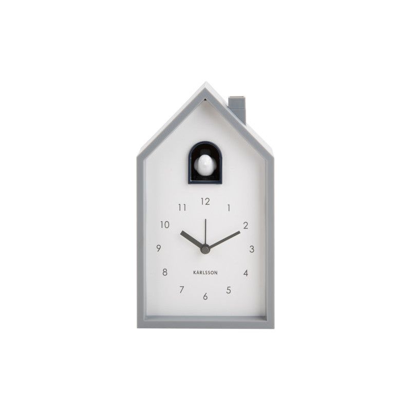 Karlsson Modern Cuckoo Mouse Grey Alarm Clock