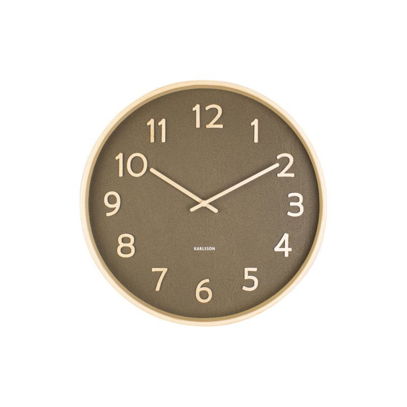 Karlsson Pure Moss Green Medium Clock