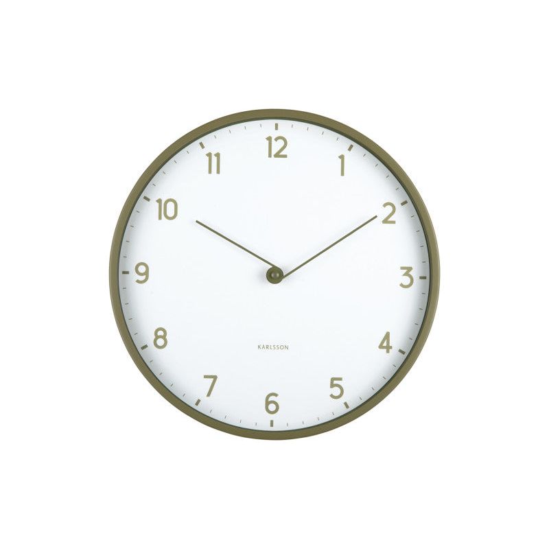 Karlsson Sencillez Army Green Wall Clock
