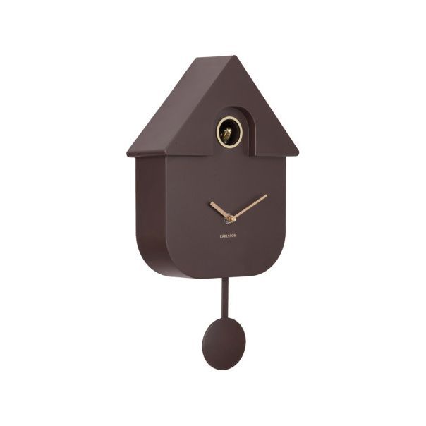 Karlsson Modern Cuckoo Earth Brown Clock