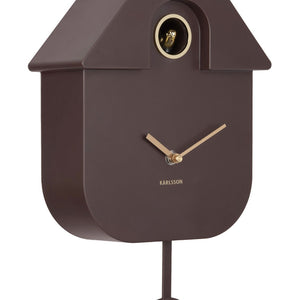 Karlsson Modern Cuckoo Earth Brown Clock