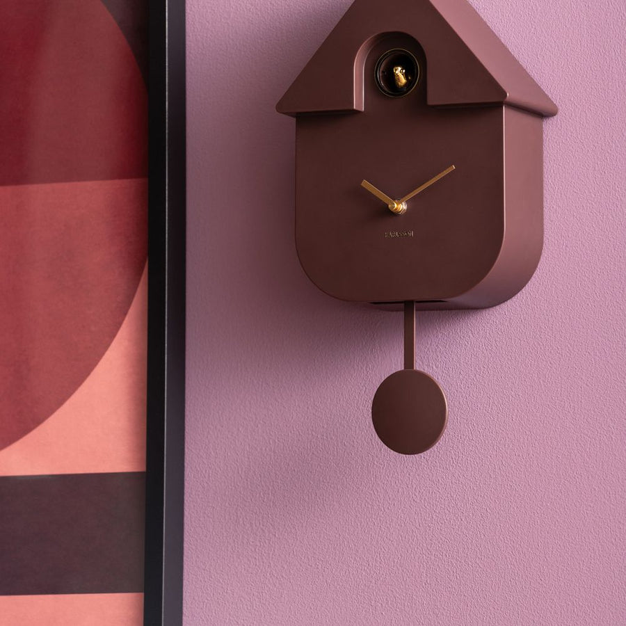 Karlsson Modern Cuckoo Earth Brown Clock