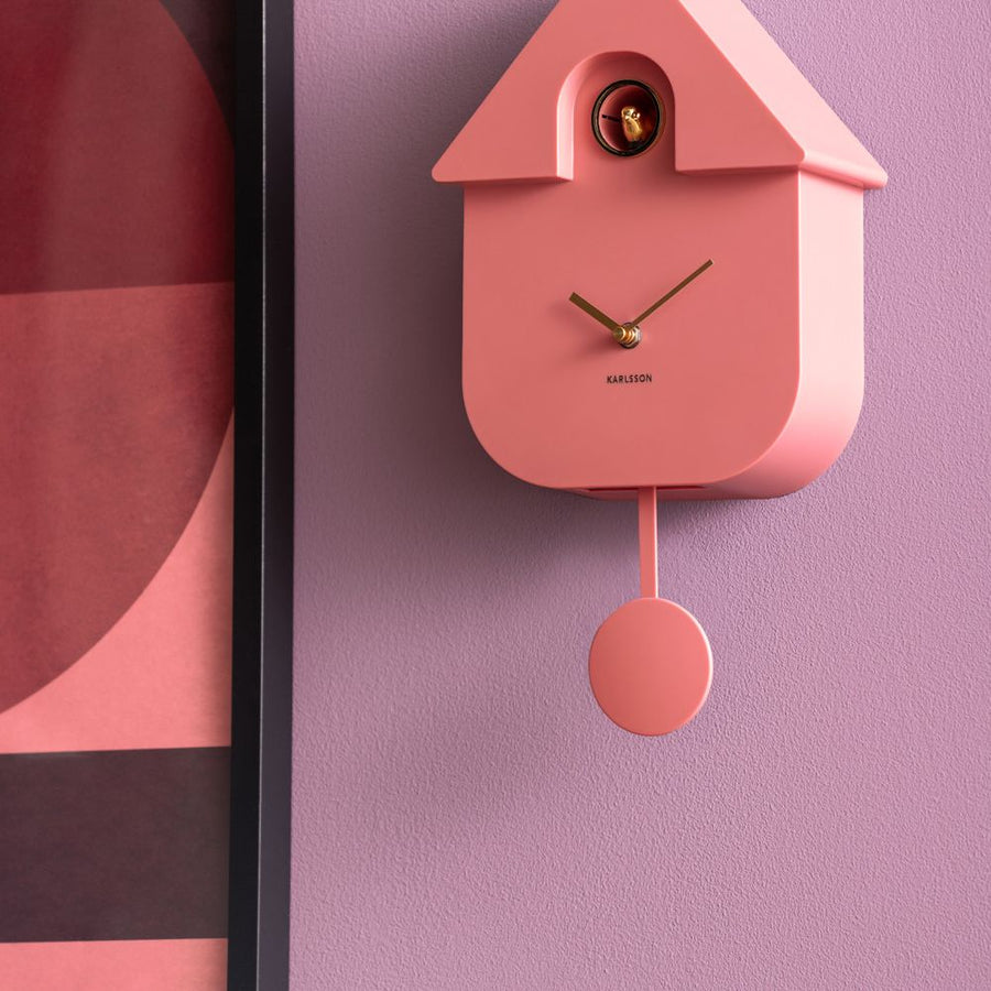 Karlsson Modern Cuckoo Rose Tan Clock