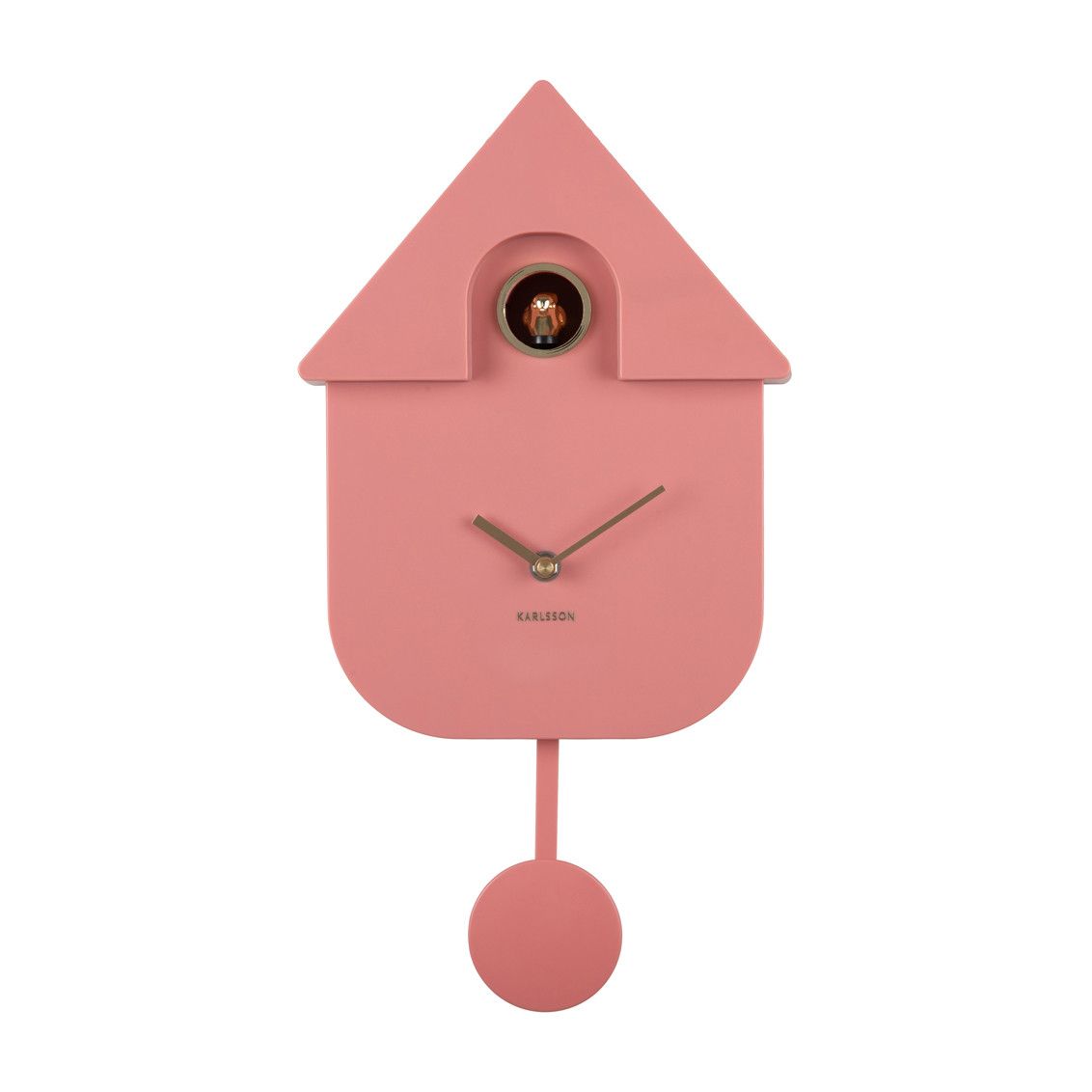Karlsson Modern Cuckoo Rose Tan Clock