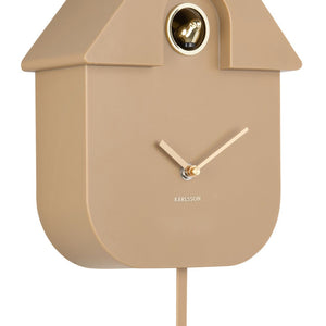 Karlsson Modern Cuckoo Mocha Brown Clock