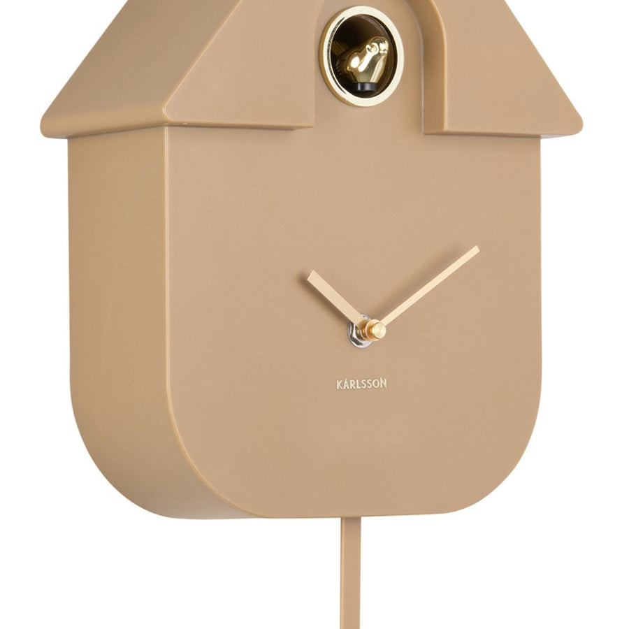 Karlsson Modern Cuckoo Mocha Brown Clock