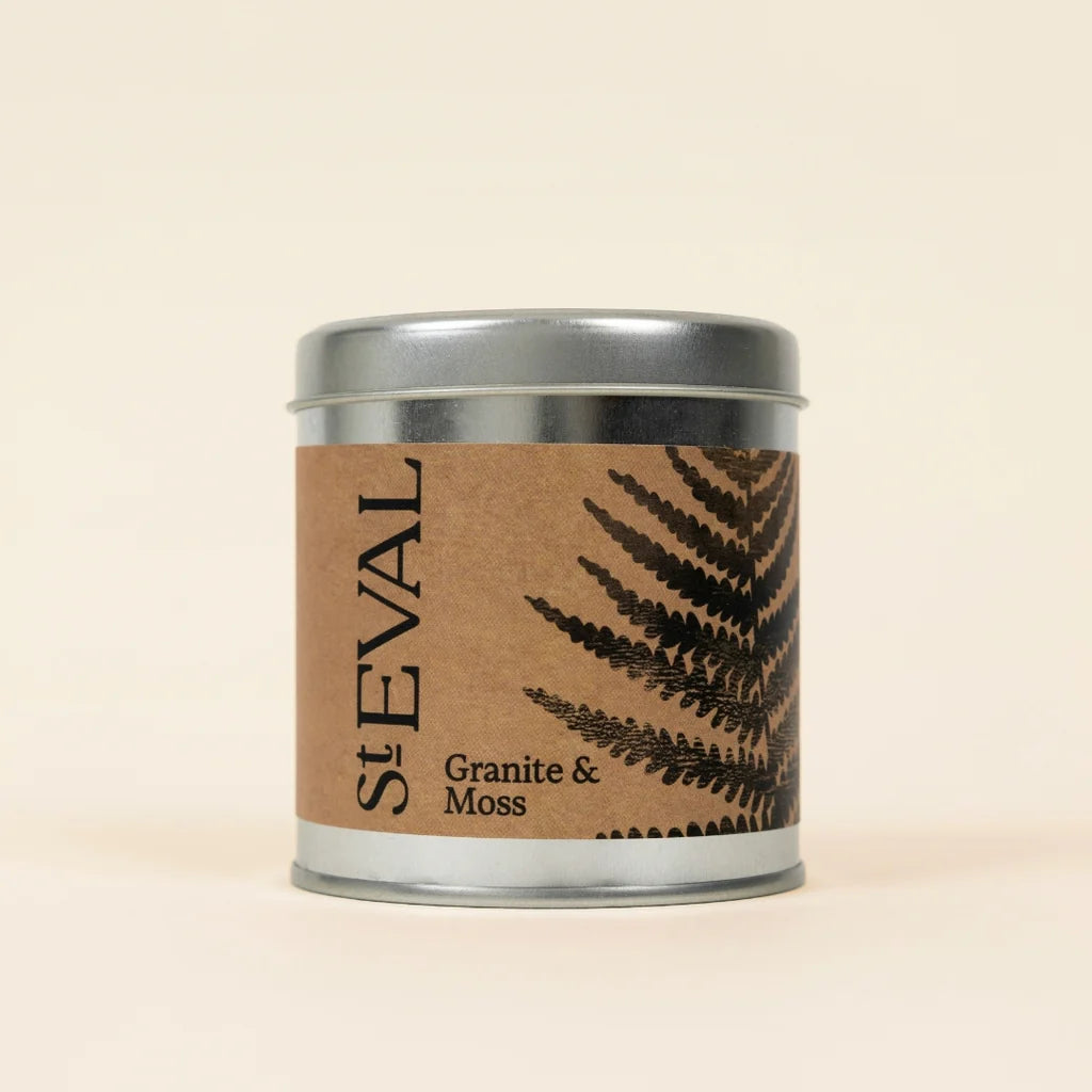 St. Eval Granite & Moss Tin Candle