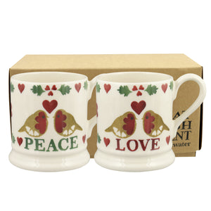 Emma Bridgewater Christmas Joy Set of 2 Half Pint Mugs