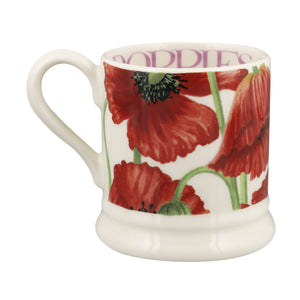 Emma Bridgewater Flowers Red Poppy Half Pint Mug