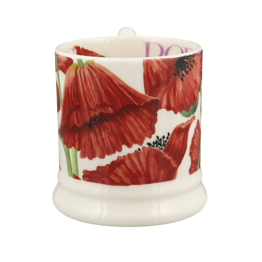 Emma Bridgewater Flowers Red Poppy Half Pint Mug