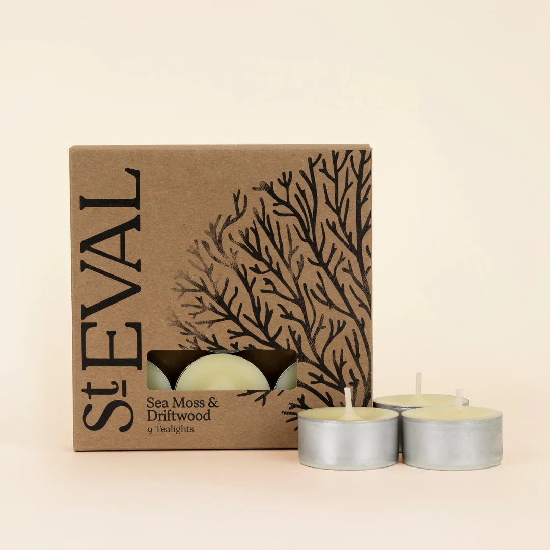 St. Eval Sea Moss & Driftwood Tealights