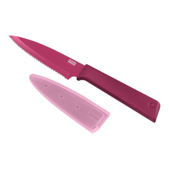 Kuhn Rikon Colori Fuchsia Serrated Parer