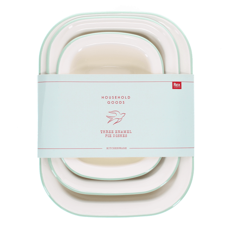 Rex Pistachio Enamel Pie Dish Set