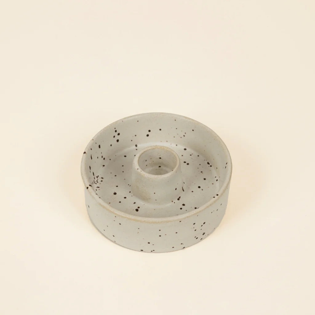 St. Eval Speckled Ceramic Candle Holder