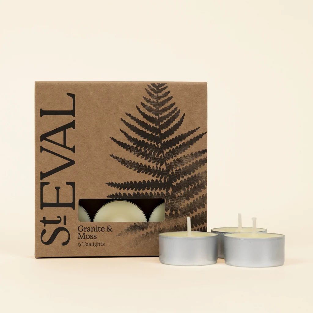 St. Eval Granite & Moss Tealights
