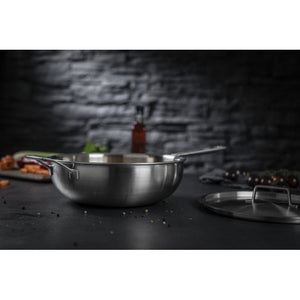 Kuhn Rikon Culinary Fiveply 28cm Uncoated Chefs Pan/Wok