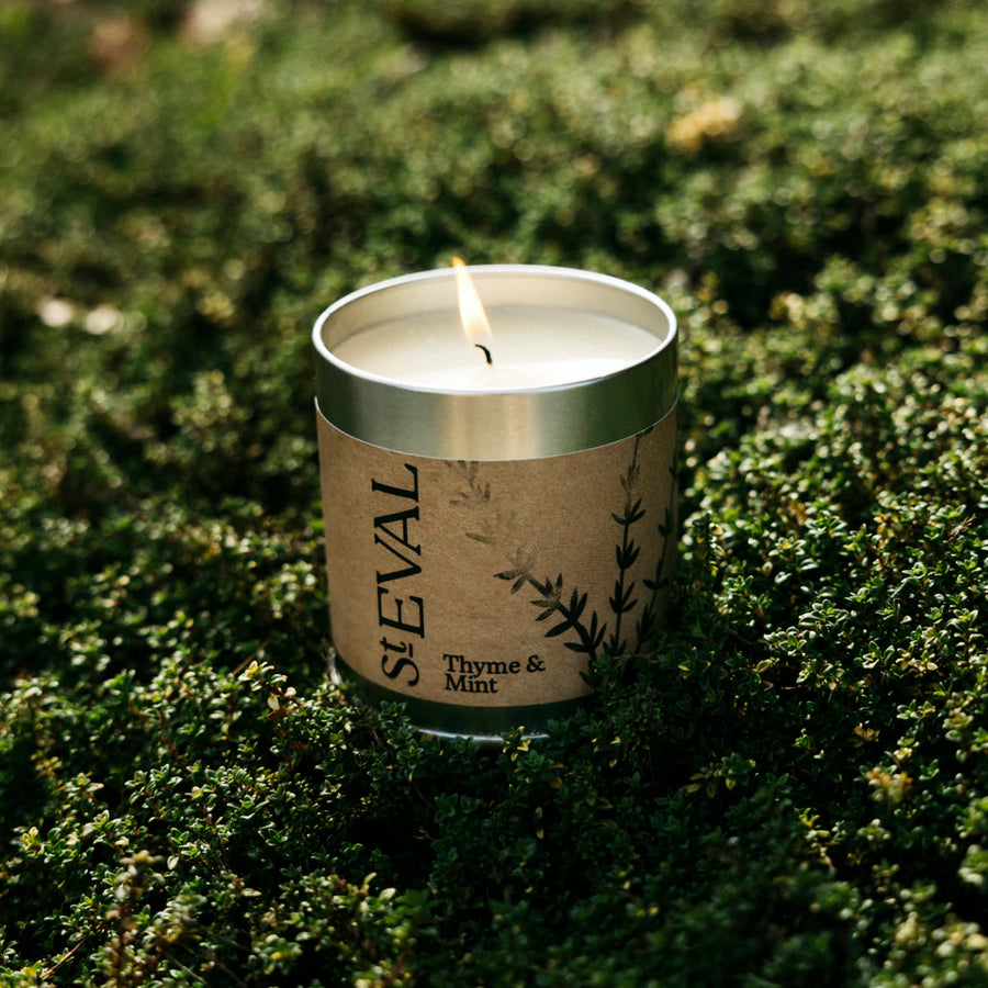 St. Eval Thyme & Mint Tin Candle