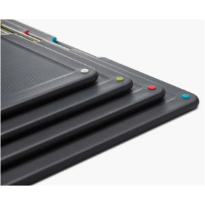 Joseph Joseph Folio™ Steel 4-piece Black Chopping Board Set