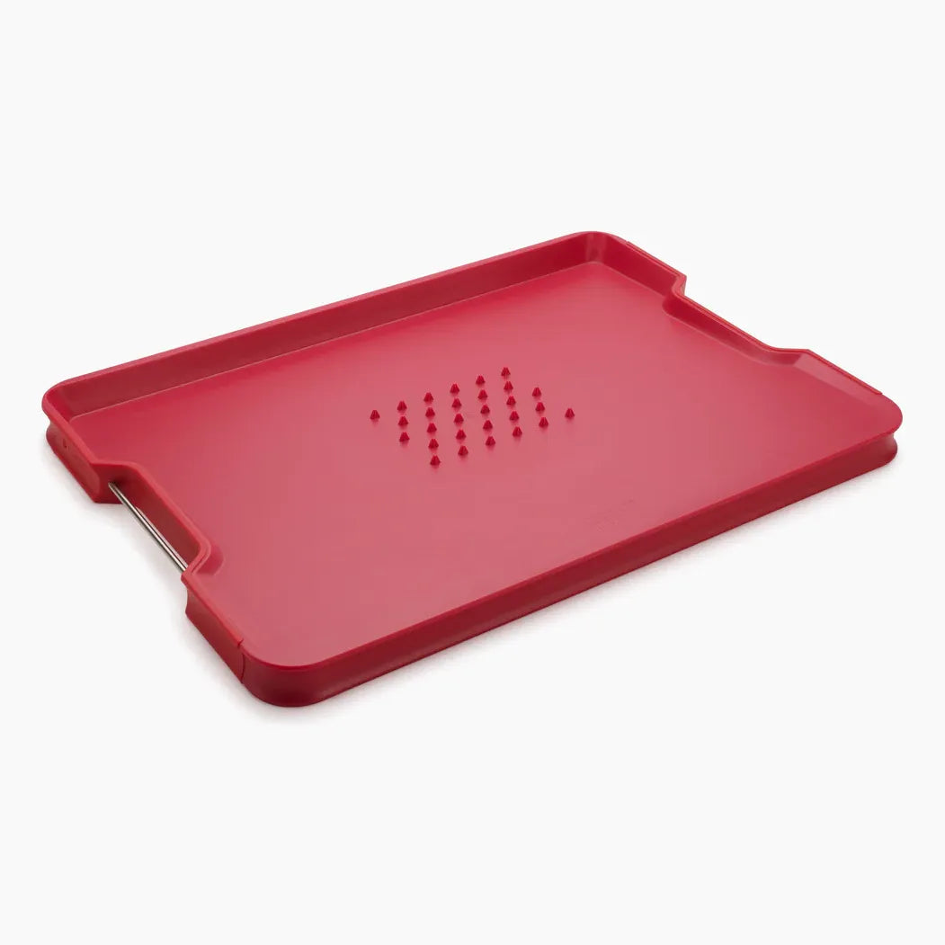 Joseph Joseph Large Cut & Carve Plus Multi Function Red Carving Board