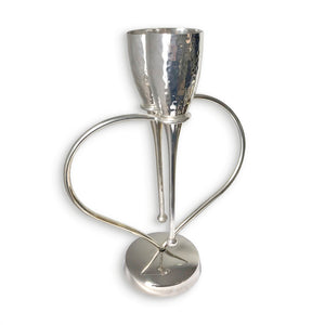 Culinary Concepts Silver Entwined Heart Lovers Flutes