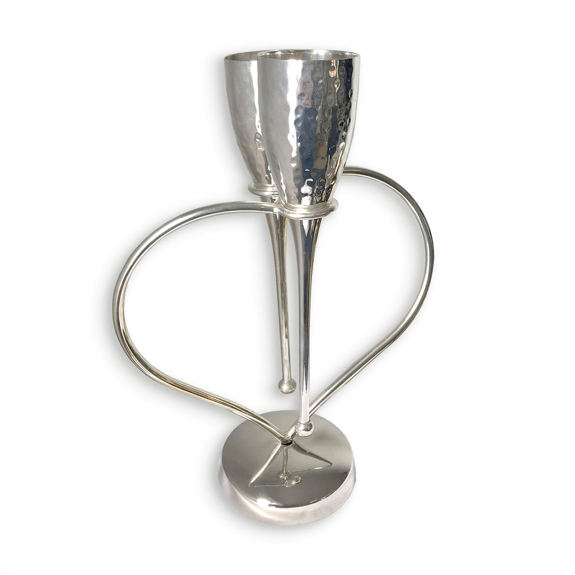 Culinary Concepts Silver Entwined Heart Lovers Flutes
