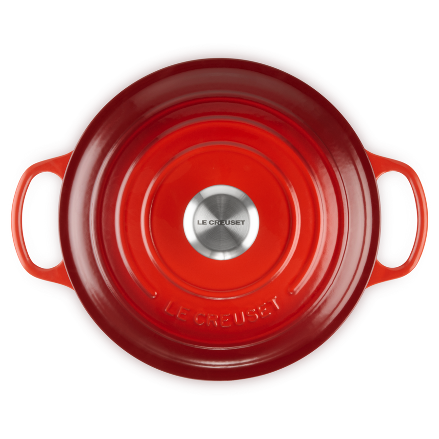 Le Creuset Signature Cast Iron Round Casserole 24cm Cerise
