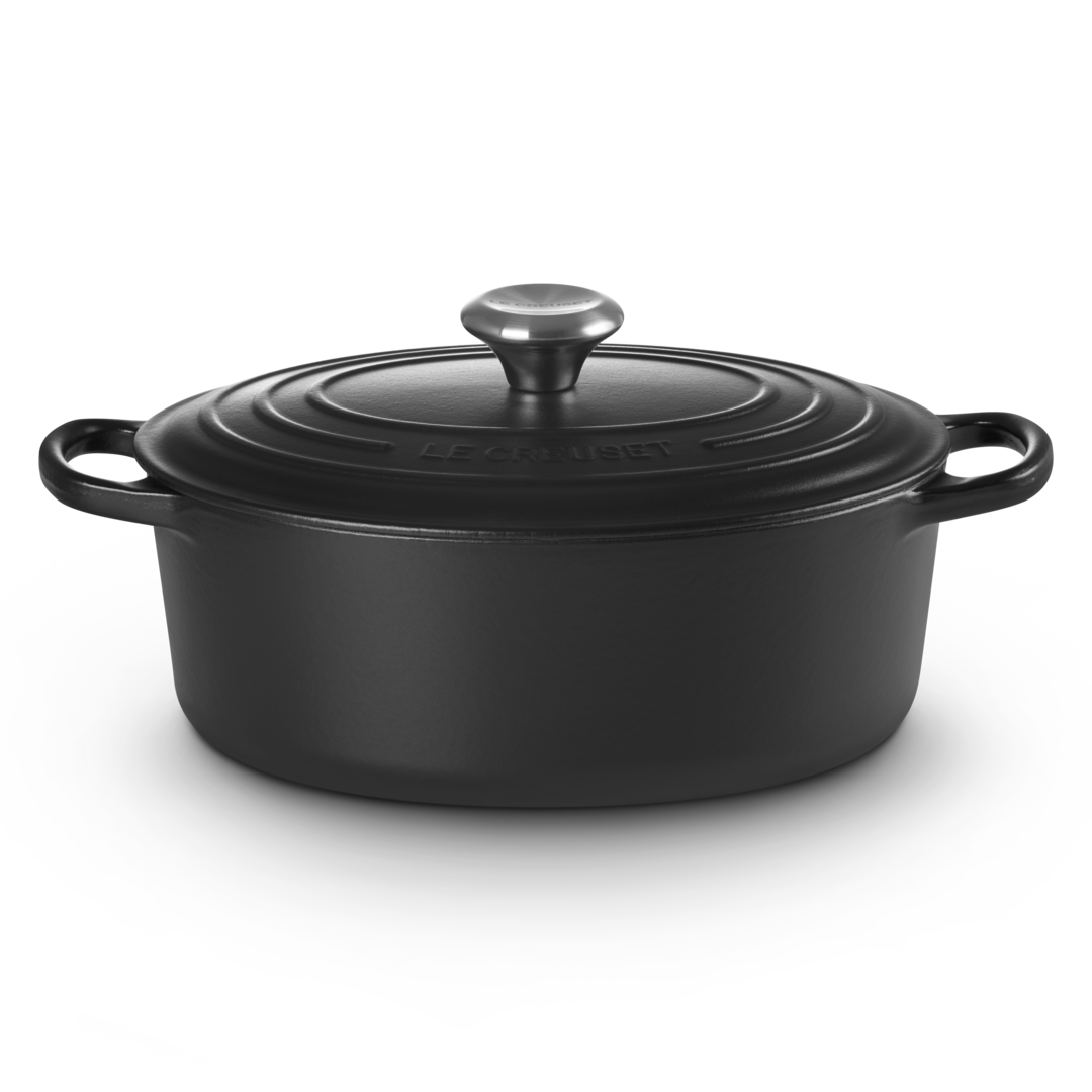 Le Creuset Signature Cast Iron Oval Casserole 27cm Satin Black