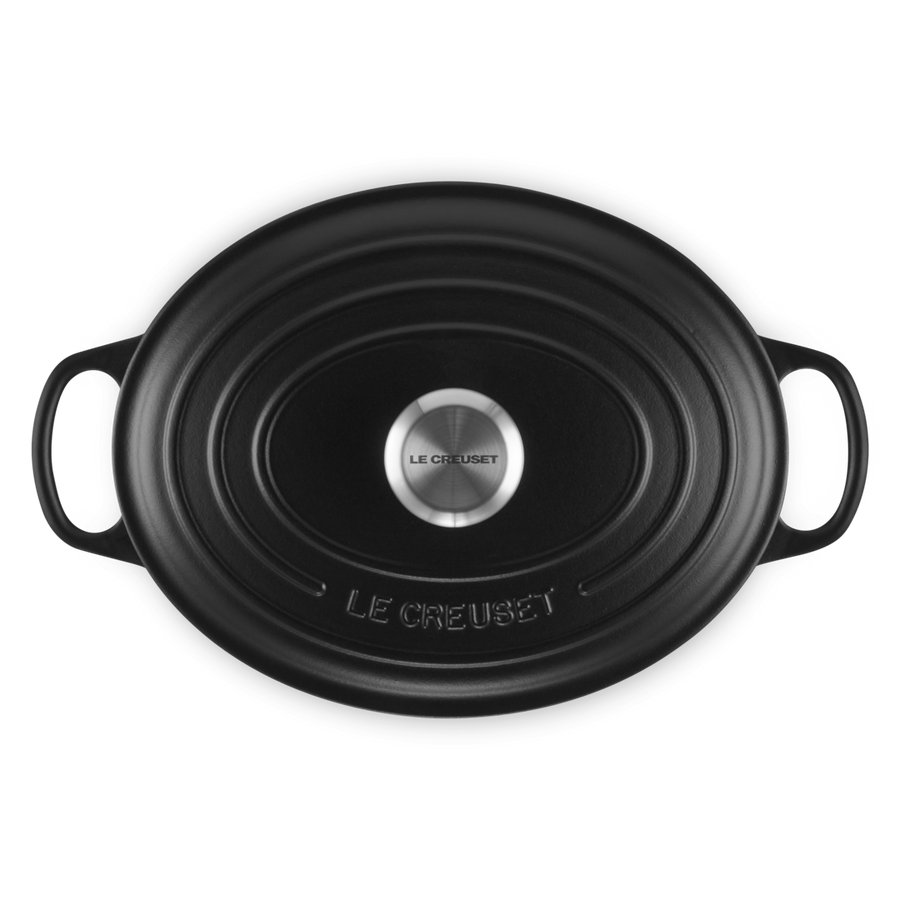 Le Creuset Signature Cast Iron Oval Casserole 27cm Satin Black