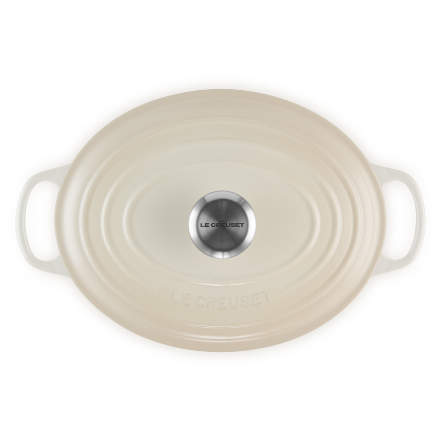 Le Creuset Signature Cast Iron Oval Casserole 27cm Meringue