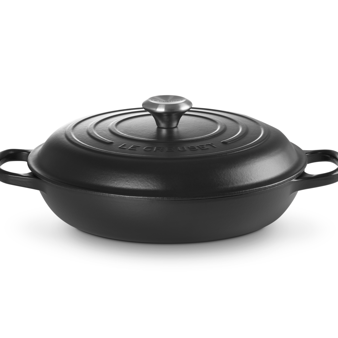 Le Creuset Signature Cast Iron Shallow Casserole 30cm Satin Black
