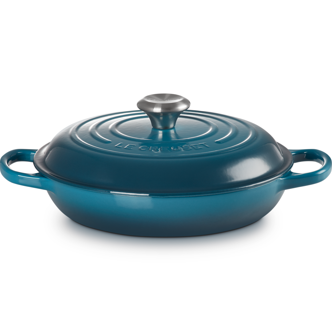 Le Creuset Signature Cast Iron Shallow Casserole 26cm Deep Teal