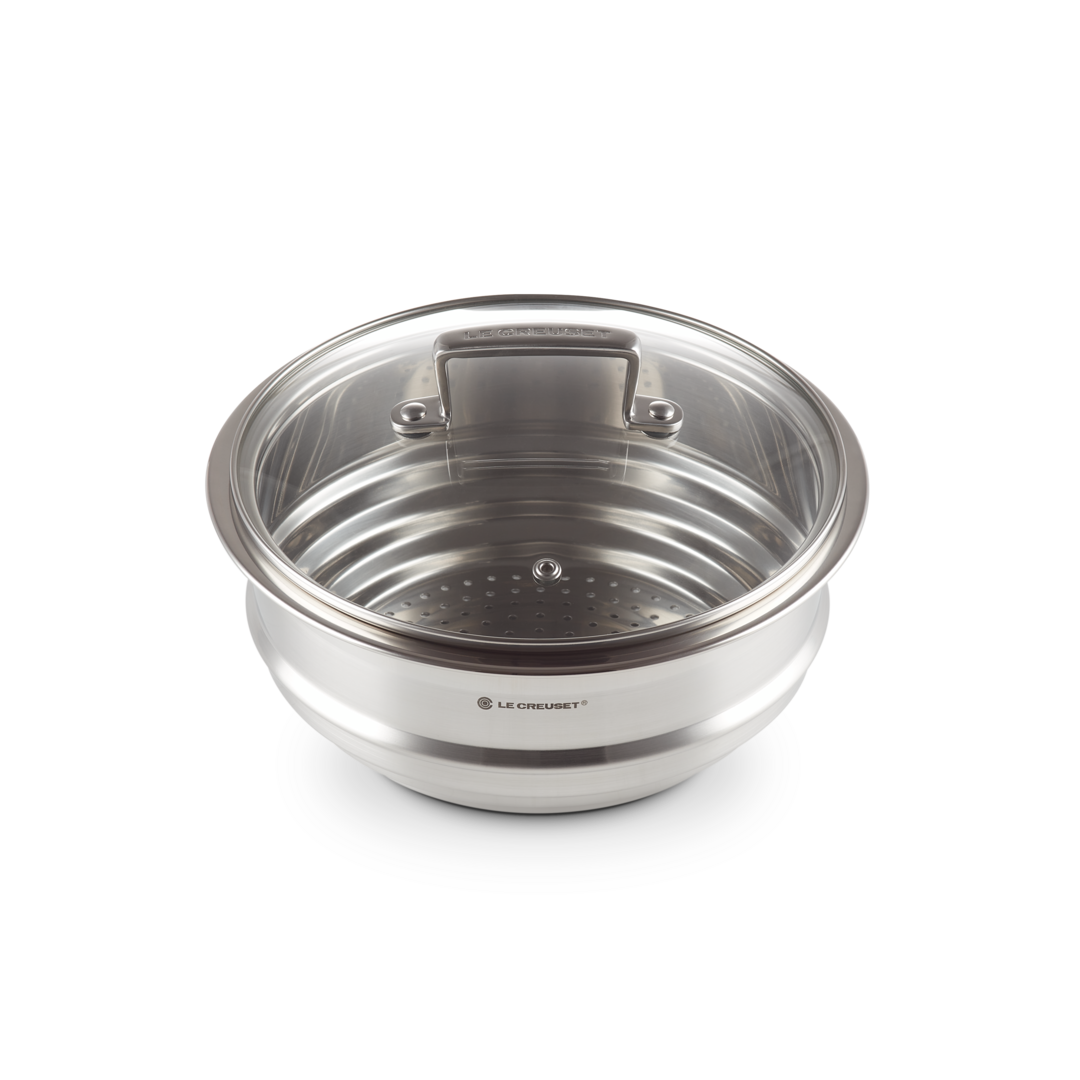 Le Creuset Classic 3-ply Stainless Steel Multi Steamer with Glass Lid 20cm