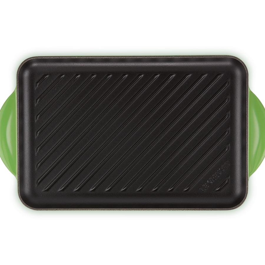 Le Creuset Signature Cast Iron Rectangular Grill 32cm Bamboo