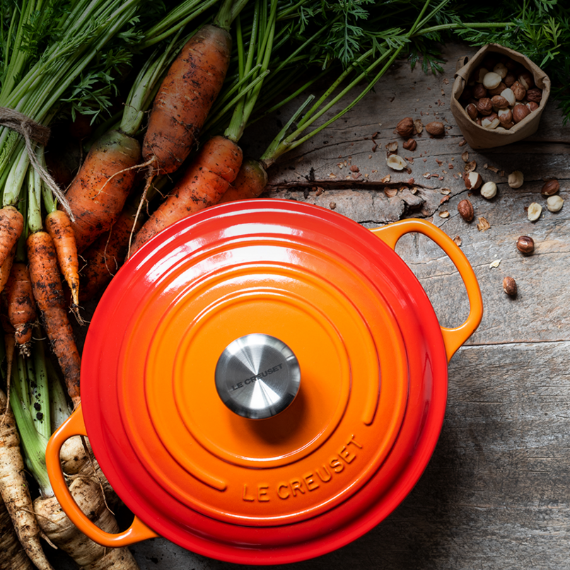 Le Creuset Signature Cast Iron Round Casserole 24cm Volcanic