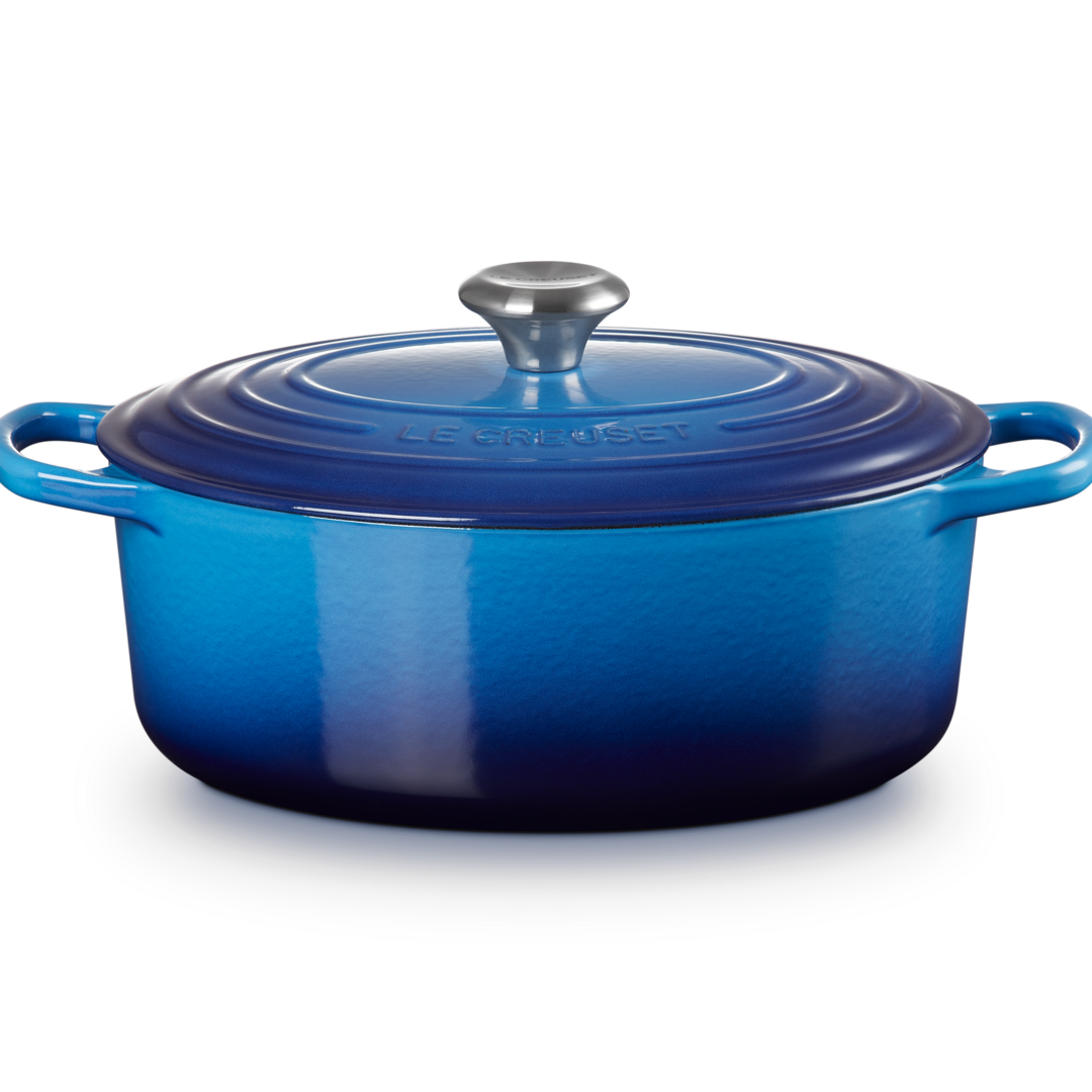 Le Creuset Signature Cast Iron Oval Casserole 29cm Azure