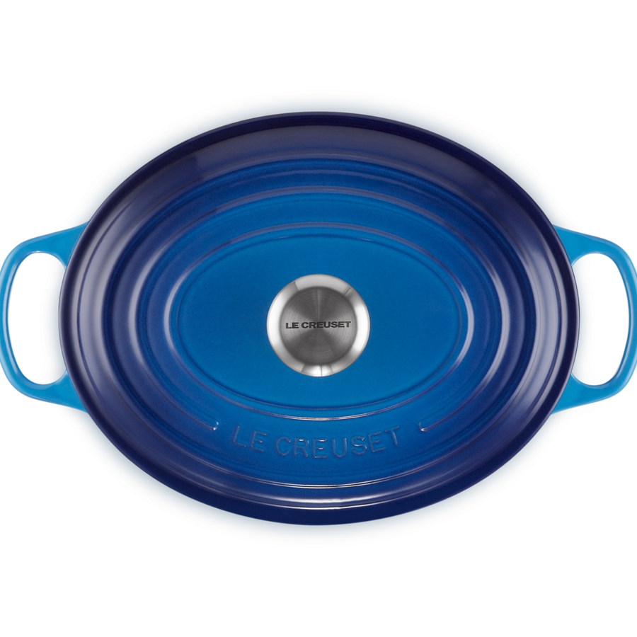 Le Creuset Signature Cast Iron Oval Casserole 29cm Azure